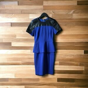 COPY - Ted Baker London dress blue with lather details size XS/S it is stretchy…